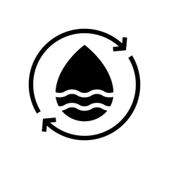 sustainable glyph icon