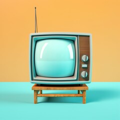 Vintage television cartoon vector illustration. World Television Day. illustration