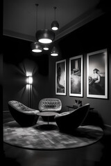 Modern room showcasing lighting products
