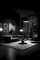 Black and white modern room