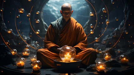 person in position in meditation