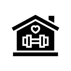 home gym glyph icon