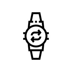 wristwatch outline icon