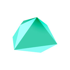 Abstract low poly stone design. Geometric 3d vector design element