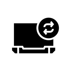 laptop glyph icon