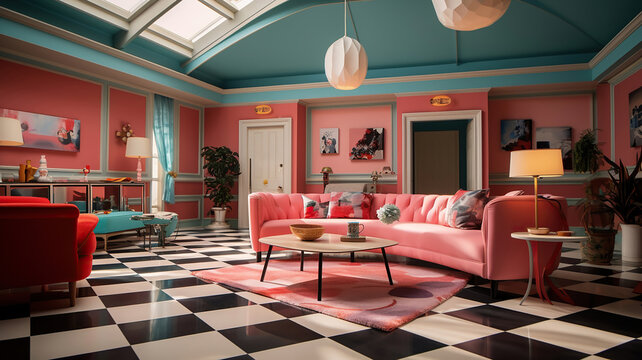 Whimsical Spaces. Playful and Imaginative Interior Designs. Generative Ai