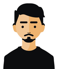 Cartoon man with a goatee