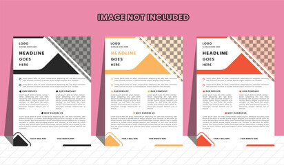Corporate flyer design template. Editable A4 poster.