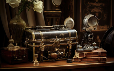 Artistic Antiques. Showcasing the Elegance of Classic Artifacts. Generative Ai