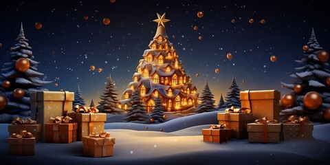 new year, christmas, card, winter, background, greeting, holiday, celebration, Generative AI 