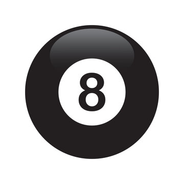recommend clip art: 8 ball or snooker vector drawing, black billard ball with an eight. 