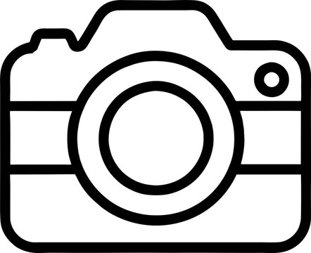Camera outline icon. Photo camera in flat style. elements, sign, linear style pictogram symbol, logo