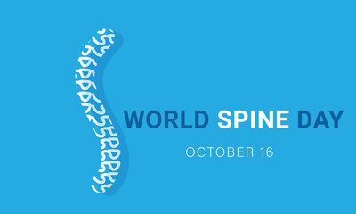 World Spine day. background, banner, card, poster, template. Vector illustration.