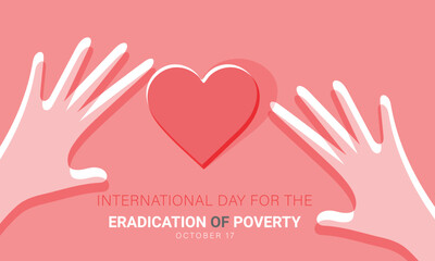 international day for the eradication of poverty. background, banner, card, poster, template. Vector illustration.