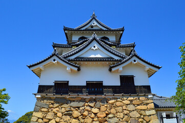 5月晴れの滋賀県彦根城 国宝天守