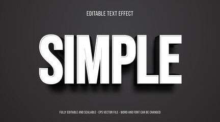Simple 3d editable text effect