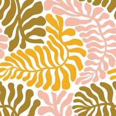Floral seamless pattern in a minimalist style - 621243342