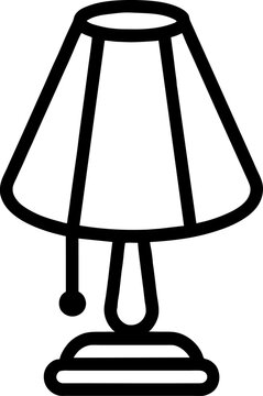 recommend clip art: Desk lamp outline icon, Table lamp Icon Design elements, sign, linear style logo
