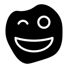 funny emoji glyph 