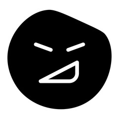 Fototapeta premium funny emoji glyph 