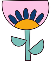 Flower Funny Drawing