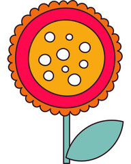 Flower Funny Drawing