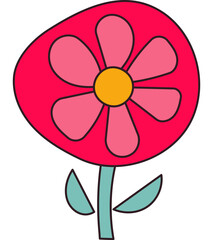 Flower Funny Drawing