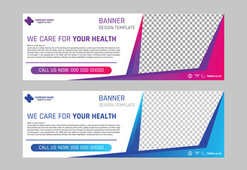 Modern banner template for social media post, web banner, business flyer