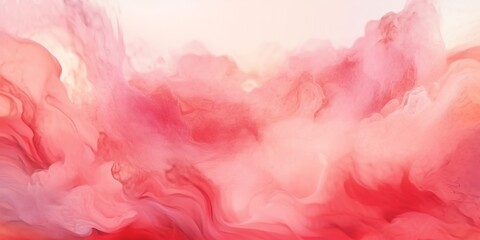 Fototapeta premium Red fluid watercolor abstract background. AI Generated