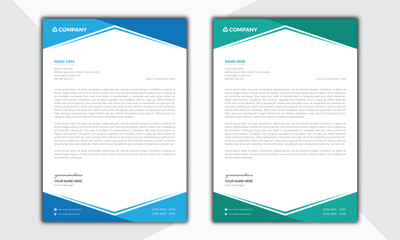 Professional business letterhead design. corporate office. Vector design illustration. Simple & creative modern corporate letterhead template in a4 size.