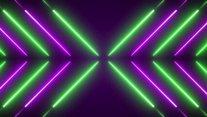 Abstract Green and Purple Neon Light, Stage, Party, DJ Music Background (Looping Background)