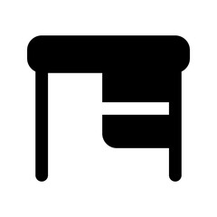 desk glyph icon