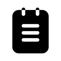 notepad glyph icon