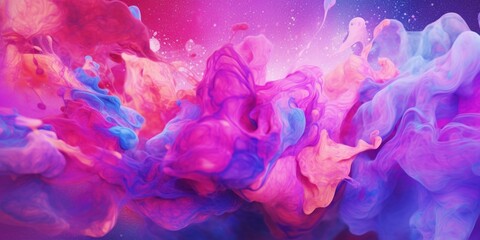 Purple fluid watercolor abstract background. AI Generated