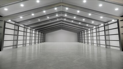 Iron storage background 3d rendering