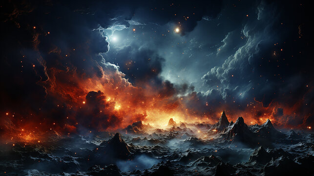 荒廃した世界、ruined world(generative ai)