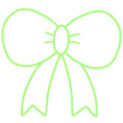 Green ribbon bow
