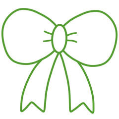 Green ribbon bow