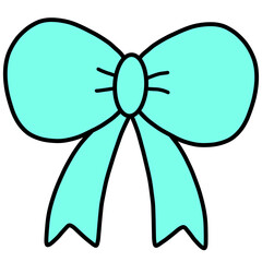 Green ribbon bow