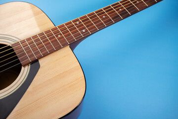 A guitar close-up, studying chords and music education
