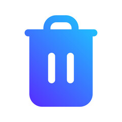 trash gradient icon