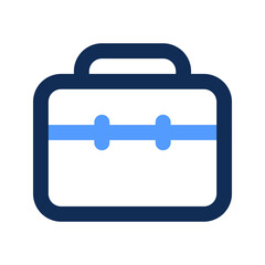 briefcase outline color icon