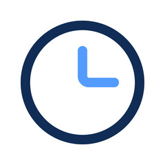 clock outline color icon