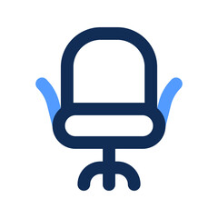 chair outline color icon