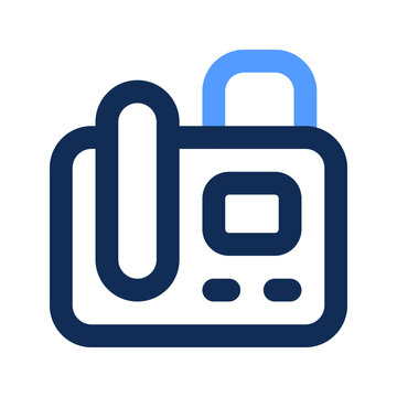 recommend clip art: fax machine outline color icon