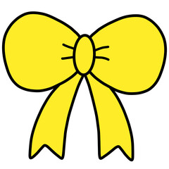 Yellow ribbon bow