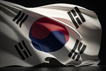 flag of south korea, Generative AI - obrazy, fototapety, plakaty