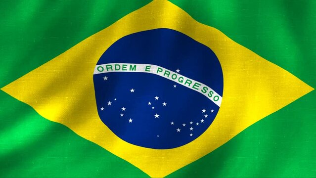 waving Brazil flag