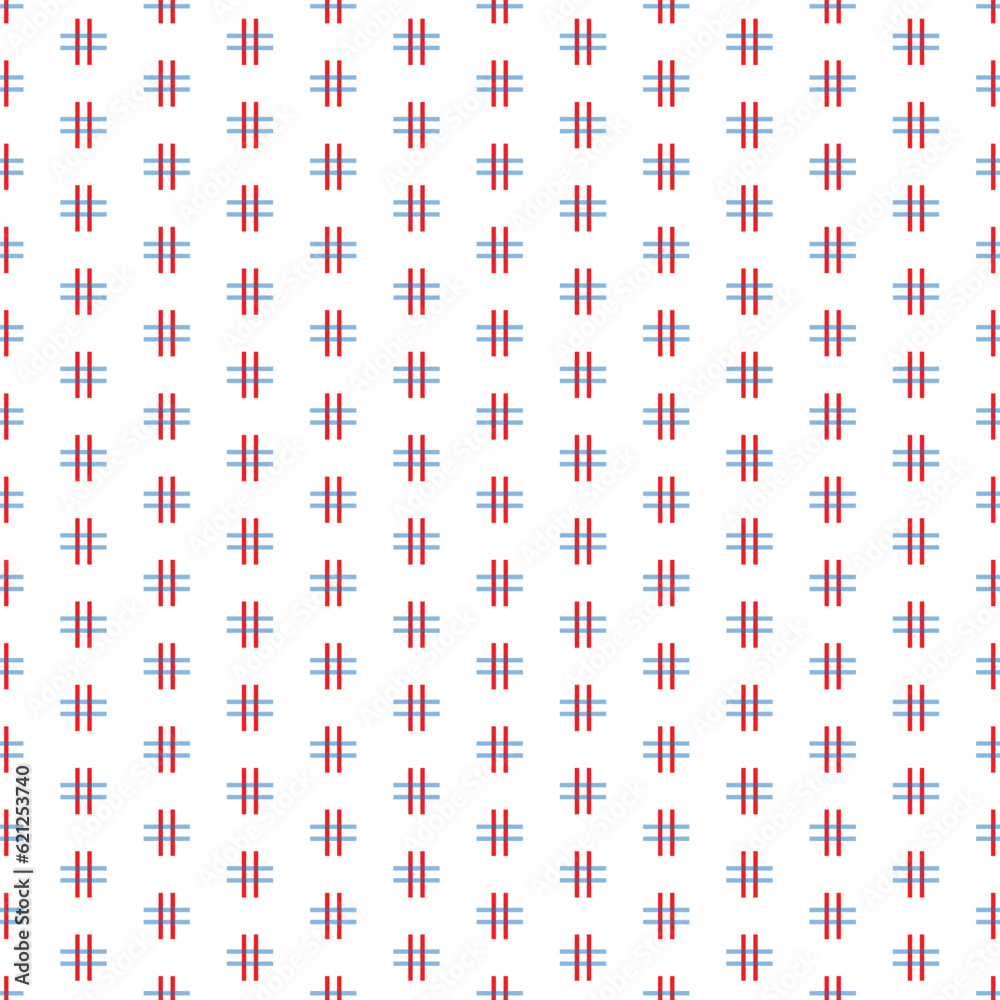 Poster abstract seamless geometric red blue line pattern.