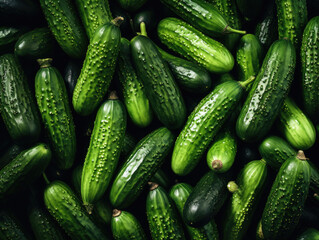 Green cucumbers background